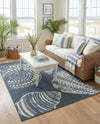 Seaside Haven Rugs Collection Area Rug -  Saltwater Rectangle Navy Blue  lifestyle 39