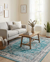 Geneva Terrace Collection Area Rug -  Yverdon Rectangle Blue  lifestyle 27