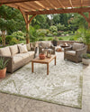 Tribal Terrace Treasures Collection Area Rug - Mayan Marina (Green) Rectangle Green  lifestyle 3