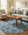 Savannah Pergola Collection Area Rug - Arbor (Navy Blue) Octagon Navy Blue  lifestyle 83
