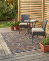 Coastal Terrace Collection Area Rug -  Lagoon Rectangle Multi  lifestyle 7