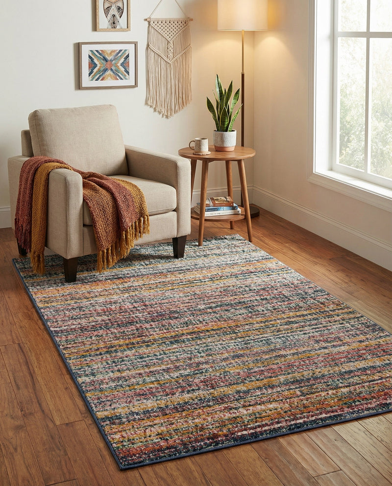 Jewel Oasis Collection Area Rug - Sapphire (Multi) Rectangle Multi  lifestyle 13