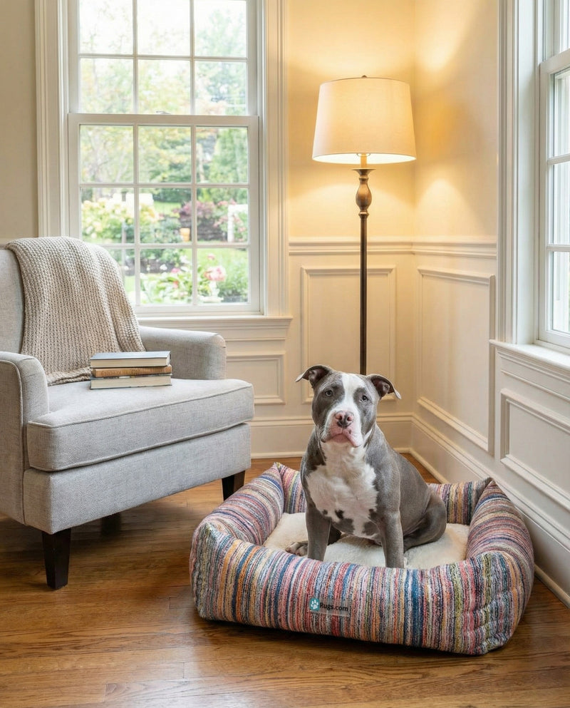 Luxury Pet Lounge Collection Pet Bed -  Glade Rectangle Multi  lifestyle 3