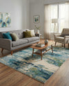 Chromatic Oasis Collection Area Rug -  Serene Rectangle Light Blue  lifestyle 7