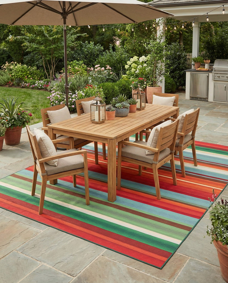 Urban Terrace Collection Area Rug -  Canopy Rectangle Multi  lifestyle 29