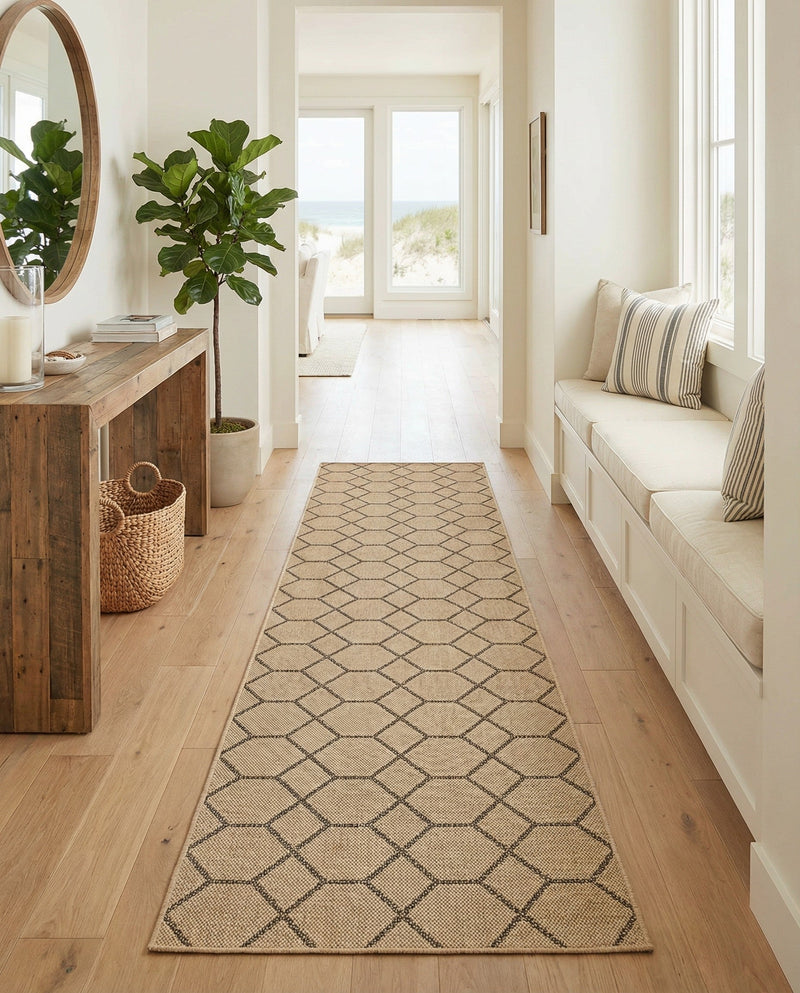 Sahara Sands Collection Area Rug -  Faiyum Runner Natural  lifestyle 40