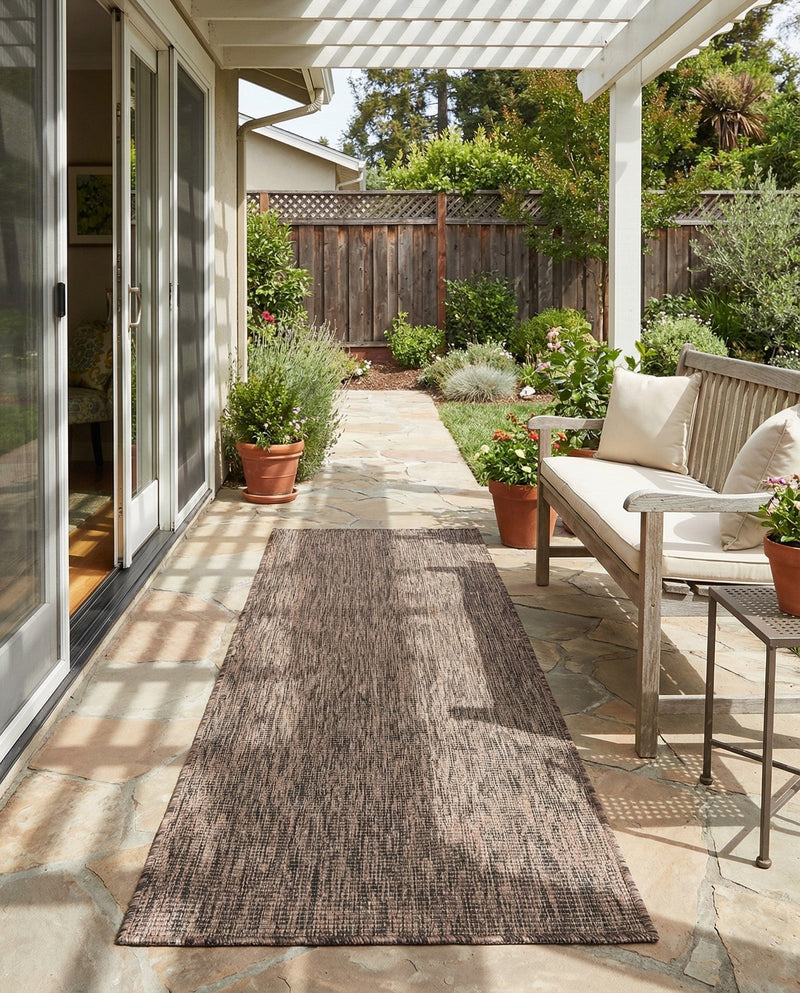 Seaside Serenity Collection Area Rug - Veranda (Light Brown) Runner Light Brown  lifestyle 77