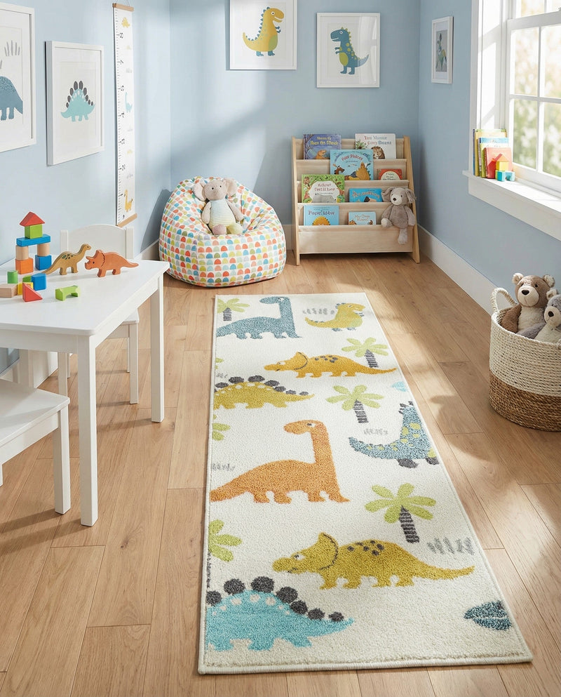 Wonder Tykes Collection Area Rug -  Pastiche Runner Ivory  lifestyle 50