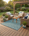 Savannah Pergola Collection Area Rug -  Pergola (Teal) Rectangle Teal  lifestyle 17