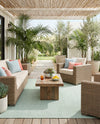 Jill Zarin Sedona Oasis Outdoor Collection Area Rug - Coconino (Palm Green) Rectangle Palm Green  lifestyle 7