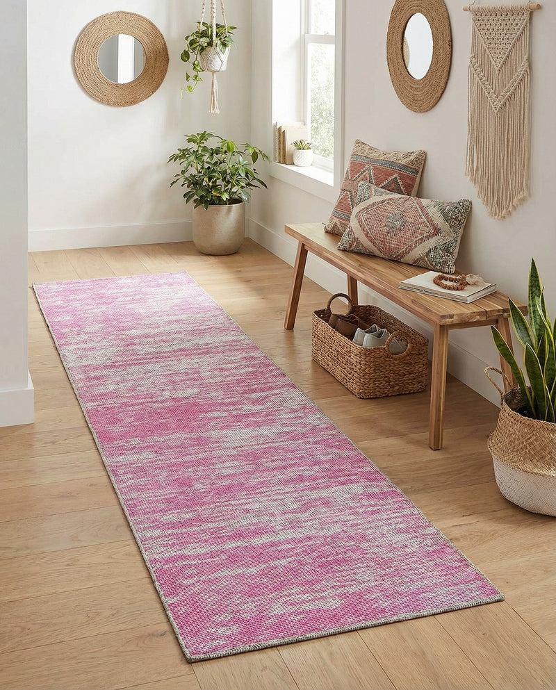 Sahara Essence Collection Area Rug - Oasis (Pink) Runner Pink  lifestyle 55
