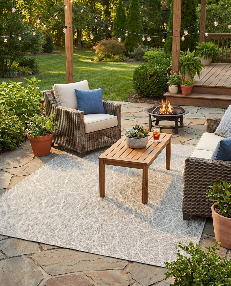 Savannah Pergola Collection Area Rug -  Pavilion (Light Gray) Rectangle Light Gray  lifestyle 10