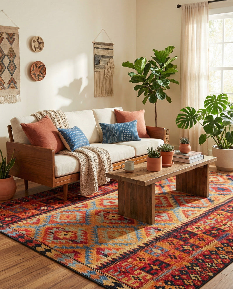 Safari Escape Rugs Collection Area Rug -  Kalahari Rectangle Multi  lifestyle 19