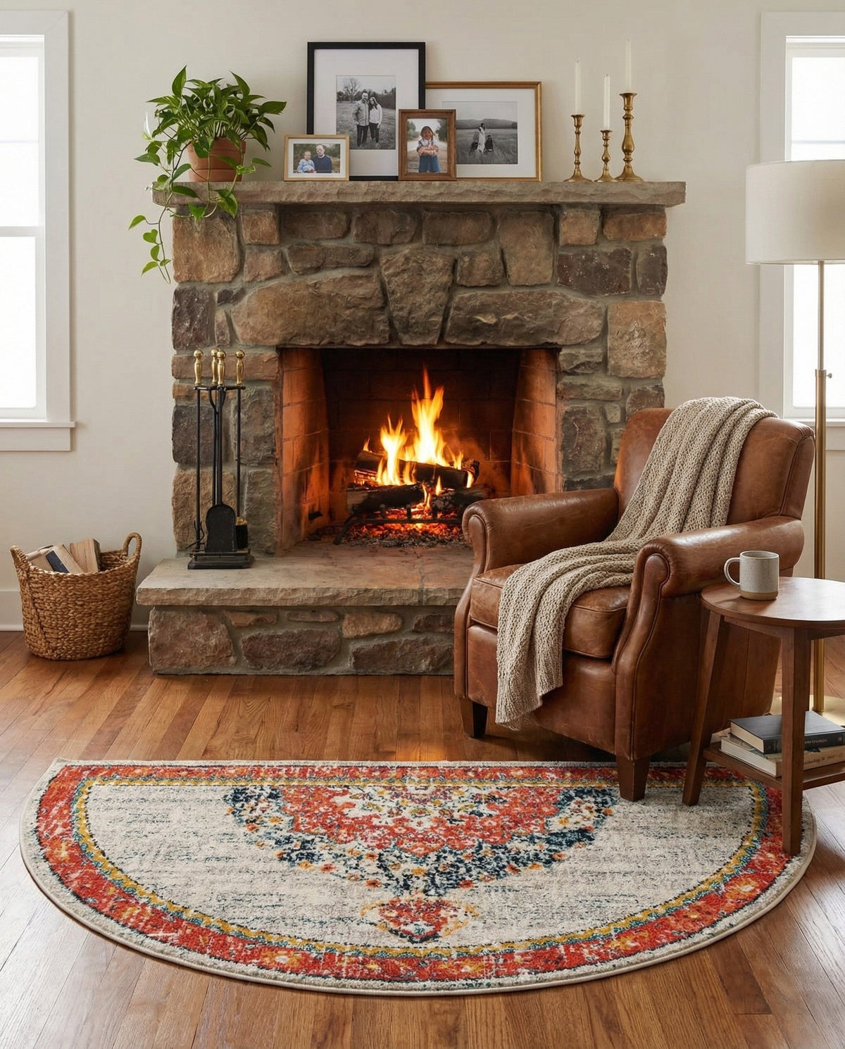 Brighton Terrace Collection Area Rug - Hove (Ivory) Hearth Ivory  lifestyle 99