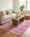 Casablanca Tapestry Collection Area Rug - Fes Rectangle Plumrose Pink  lifestyle 23