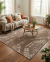 Desert Nomad Terrace Collection Area Rug - Sahara (Brown) Rectangle Brown  lifestyle 19