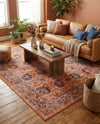 Geneva Terrace Collection Area Rug -  Lausanne Rectangle Orange  lifestyle 38