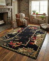 Rural Charm Collection Area Rug - Meadowbrook Rectangle Black  lifestyle 23