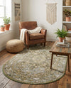 Savannah Soiree Collection Area Rug -  Everglade (Green) Oval Green  lifestyle 61
