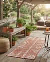 Desert Nomad Terrace Collection Area Rug - Sahara (Rust Red) Runner Rust Red  lifestyle 74
