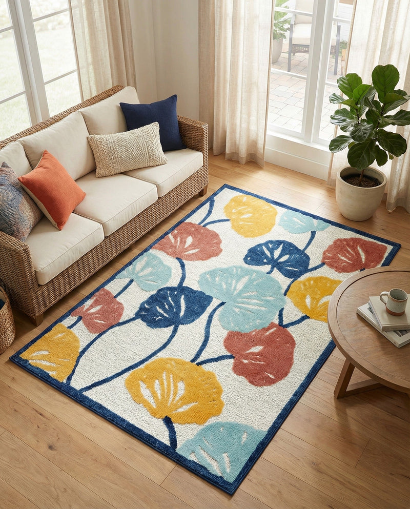 Caribbean Terrace Collection Area Rug -  Grenada Rectangle Ivory  lifestyle 26