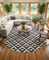 Urban Oasis Rugs Collection Area Rug -  Highrise (Charcoal Gray) Round Charcoal Gray  lifestyle 40