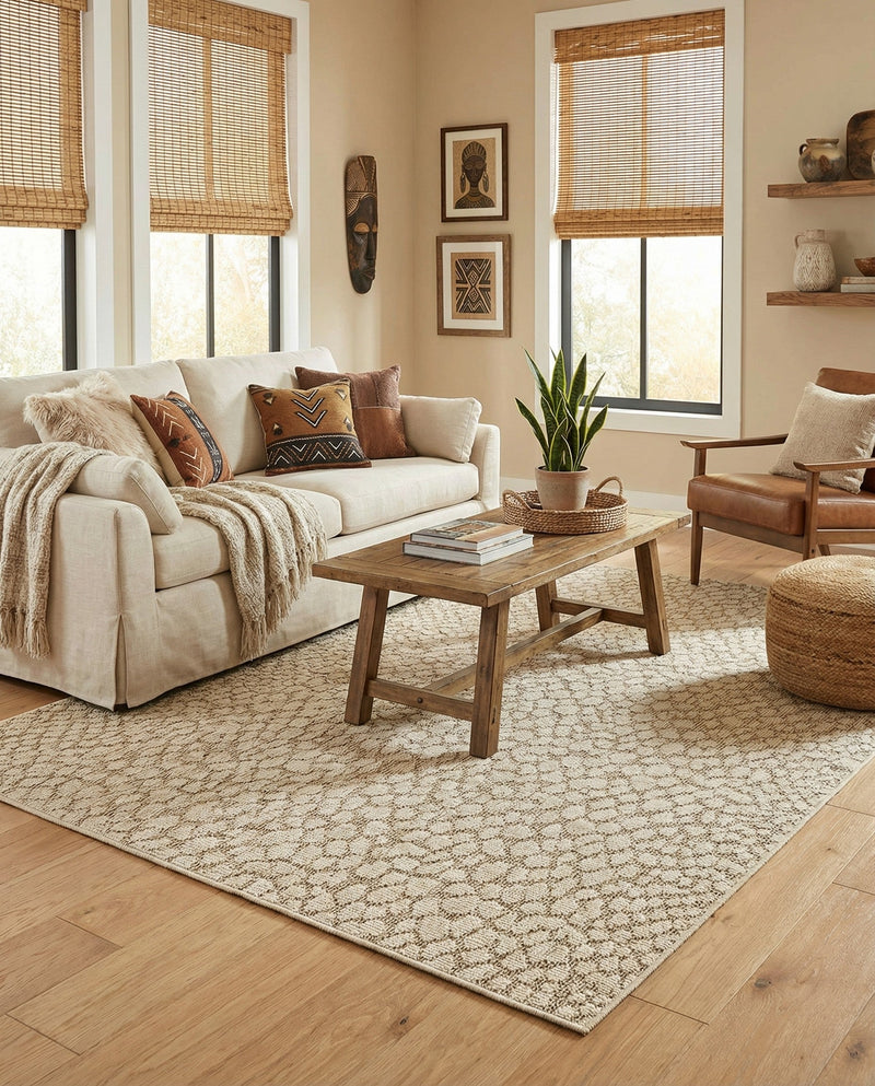 Savannah Escape Collection Area Rug - Mara Rectangle Khaki  lifestyle 10
