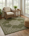 Patio Heritage Collection Area Rug -  Charleston (Green) Square Green  lifestyle 33
