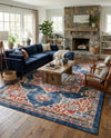 Eden Oasis Collection Area Rug -  Tranquility (Dark Blue) Rectangle Dark Blue  lifestyle 6