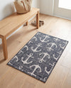 Seaside Haven Rugs Collection Area Rug - Sapphire (Charcoal) Rectangle Charcoal  lifestyle 30