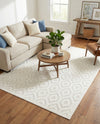 Garden Lattice Charm Collection Area Rug - Arbor (Ivory) Rectangle Ivory  lifestyle 6