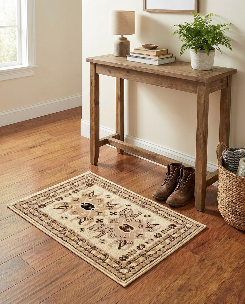 Tabriz Tapestries Collection Area Rug - Azerbaijan (Ivory) Rectangle Ivory  lifestyle 8