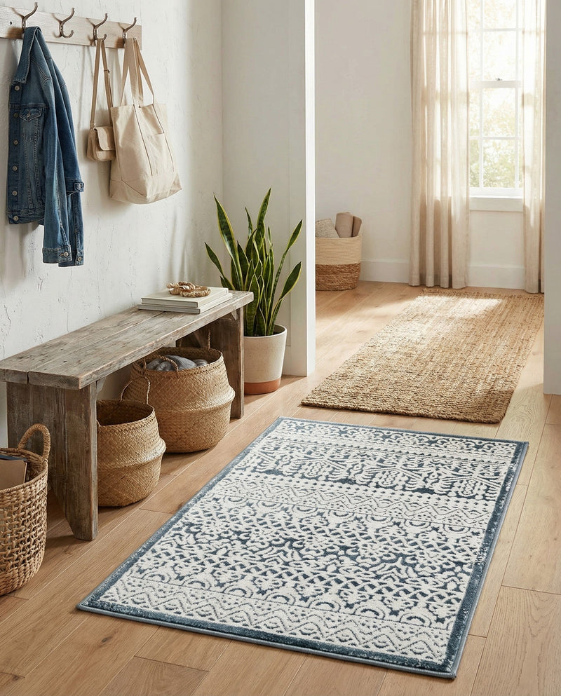 Metro Heights Collection Area Rug -  Chelsea Rectangle Blue  lifestyle 7