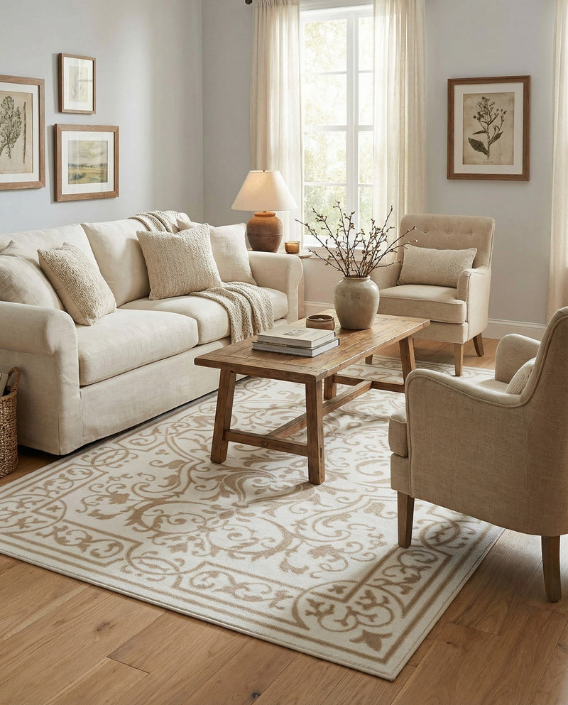 Sanctuary Retreat Collection Area Rug -  Retreat Rectangle Snow White  lifestyle 16
