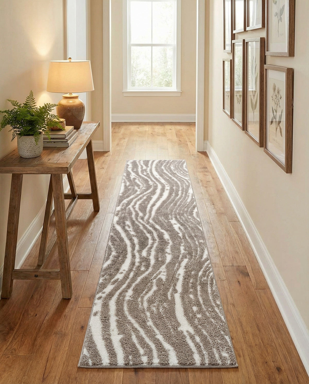 Sienna Collection Area Rug -  Garda Runner Cloud Gray  lifestyle 132