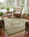 Savannah Soiree Collection Area Rug -  Everglade (Green) Square Green  lifestyle 63
