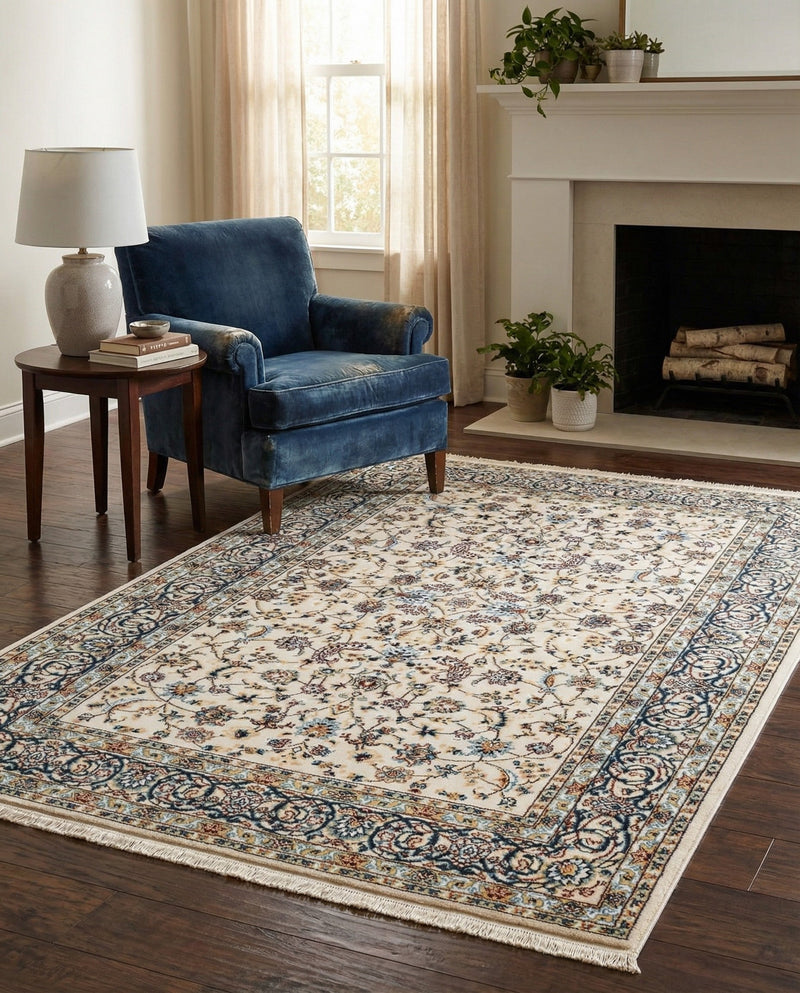 Persian Elegance Collection Area Rug -  Ardabil Rectangle Ivory  lifestyle 13