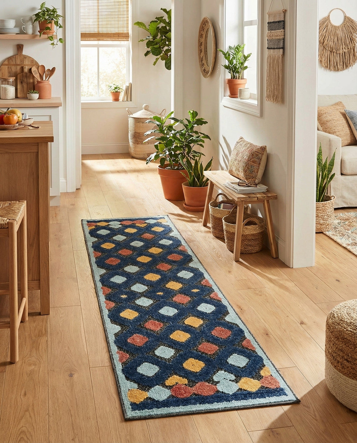 Caribbean Terrace Collection Area Rug -  Tobago Runner Charcoal  lifestyle 107