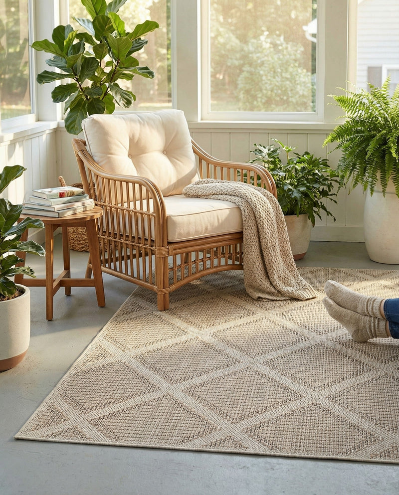 Savannah Pergola Collection Area Rug -  Eden Rectangle Khaki  lifestyle 54