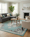 Beverly Grove Collection Area Rug - Melrose (Aqua) Rectangle Aqua  lifestyle 3