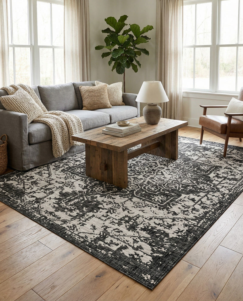 Urban Oasis Rugs Collection Area Rug -  Penthouse (Charcoal Gray) Rectangle Charcoal Gray  lifestyle 12