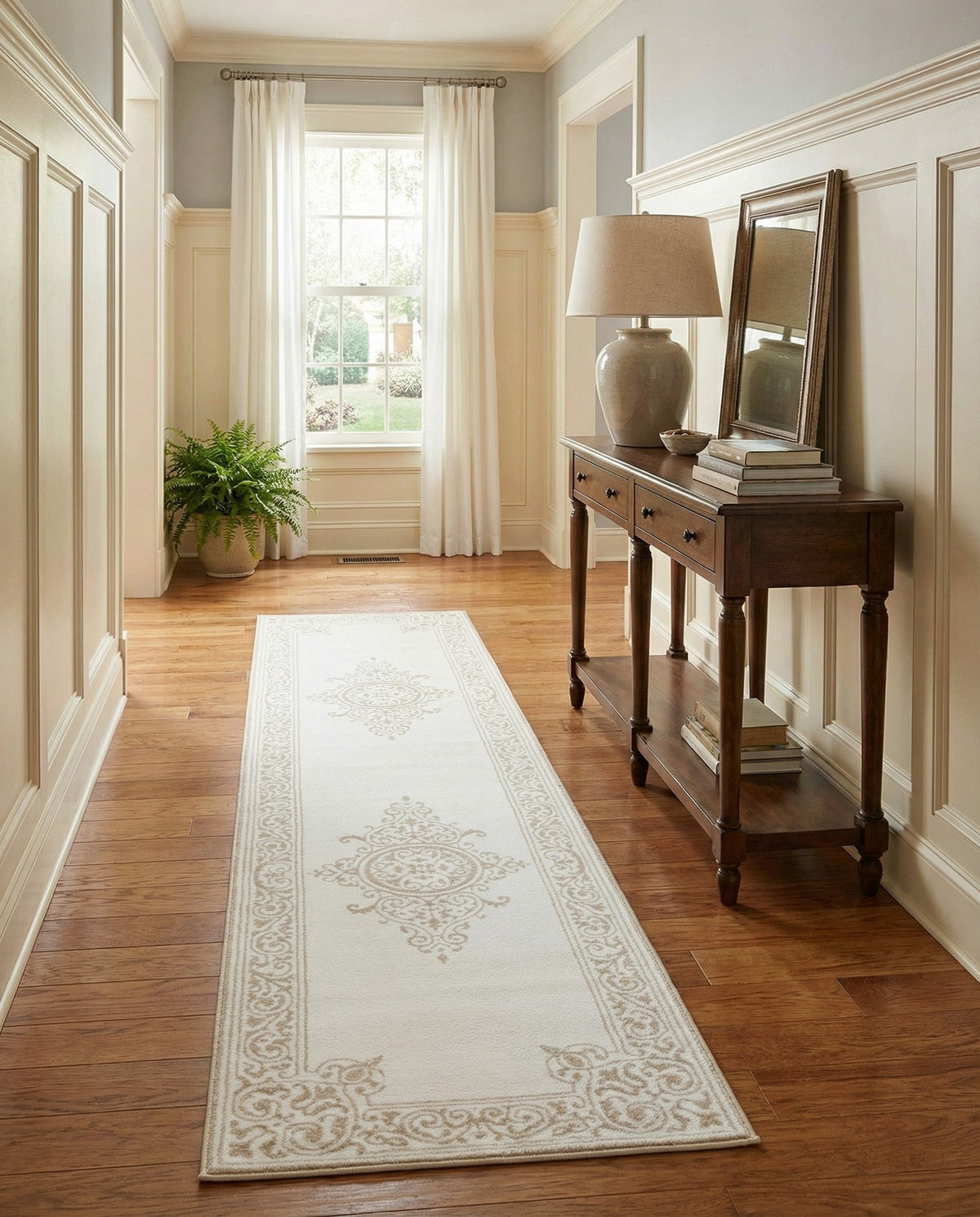 Sanctuary Retreat Collection Area Rug - Haven Runner Snow White  lifestyle 149