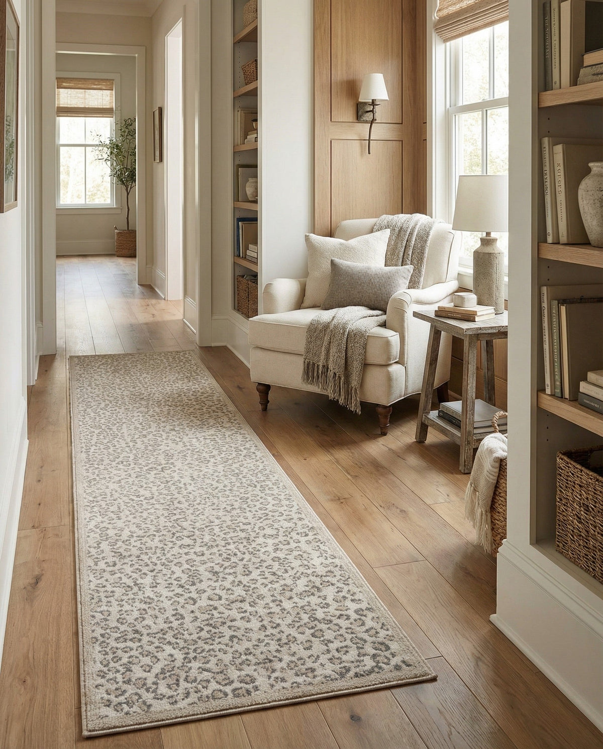 Savannah Sojourn Collection Area Rug - Serengeti Runner Ivory  lifestyle 135