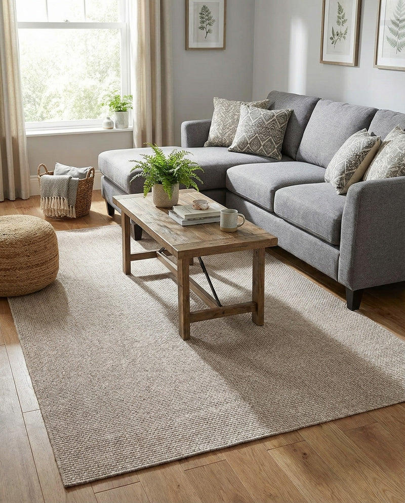 Seaside Serenity Collection Area Rug - Veranda (Beige) Rectangle Beige  lifestyle 8