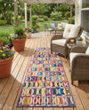 Urban Terrace Collection Area Rug -  Boardwalk Runner Multi  lifestyle 50
