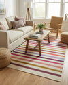 Seaside Stripes Collection Area Rug - Azul Rectangle White  lifestyle 12