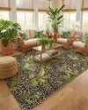 Seaside Blooms Collection Area Rug -  Lotus Rectangle Green  lifestyle 10