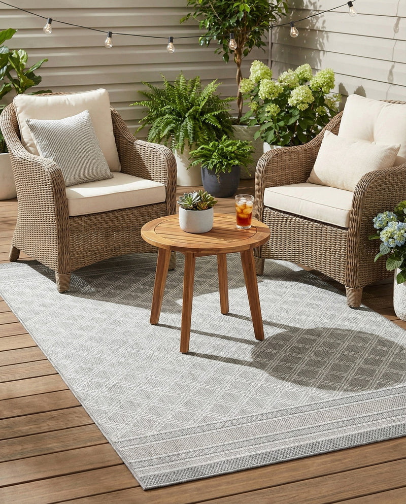 Savannah Pergola Collection Area Rug - Savannah Rectangle Gray  lifestyle 28
