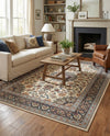 Patio Heritage Collection Area Rug -  Bower Rectangle Ivory  lifestyle 9