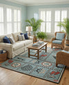 Seaside Haven Rugs Collection Area Rug -  Anchorage Rectangle Blue  lifestyle 7